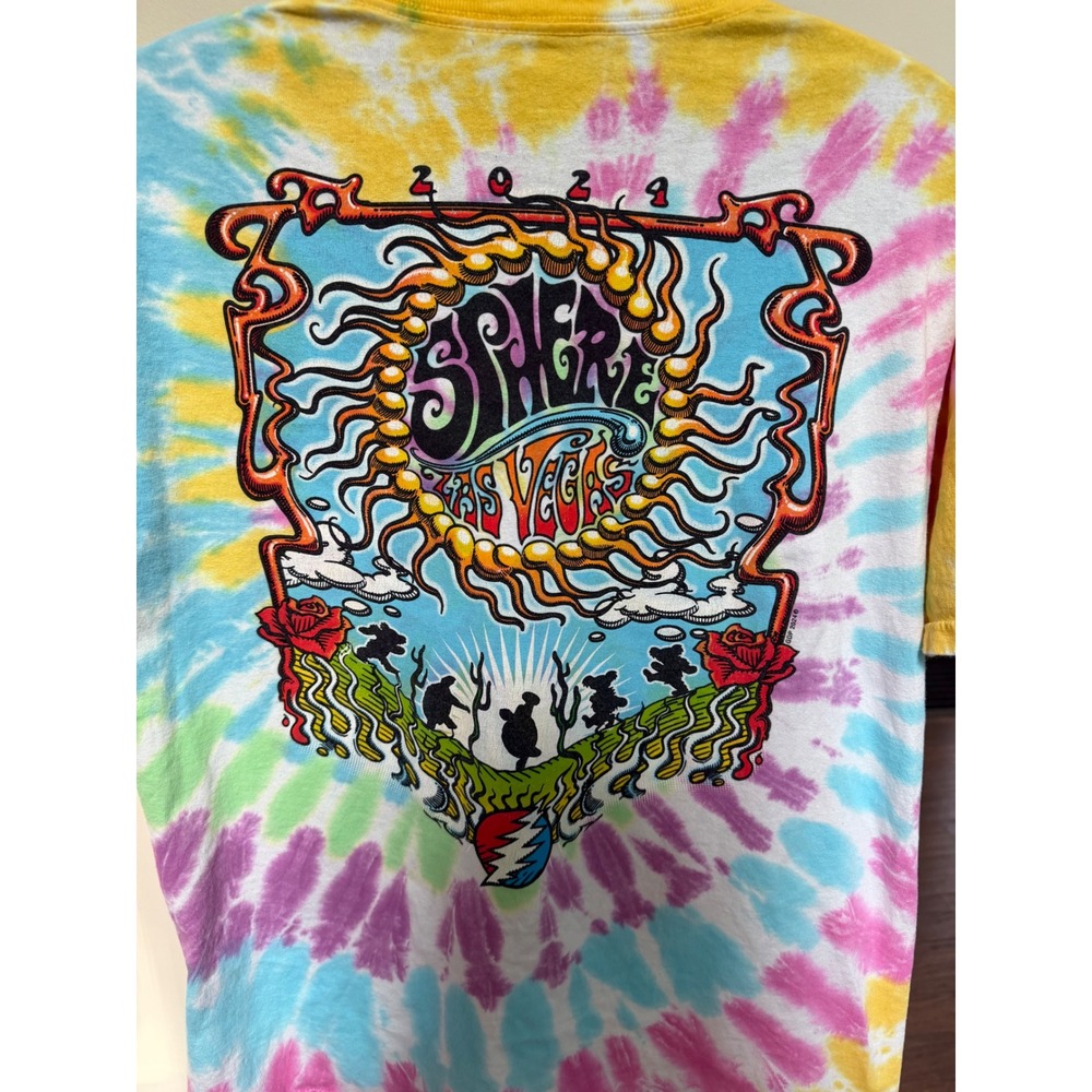 Dead & Co Sphere Las Vegas 2024 Tie Dye Shirt Liquid Blue Mens L Grateful Dead - Picture 4 of 7